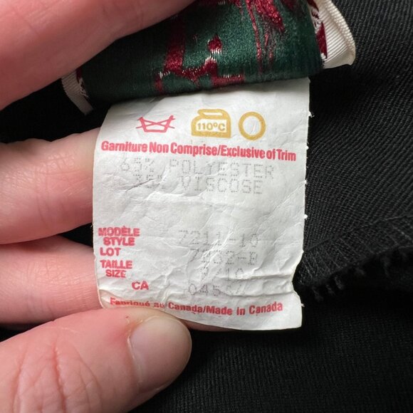 Vintage Pinafore Midi Dress Whimsigoth Dark Academia Fall Winter Preppy 80s 90s - Picture 10 of 11